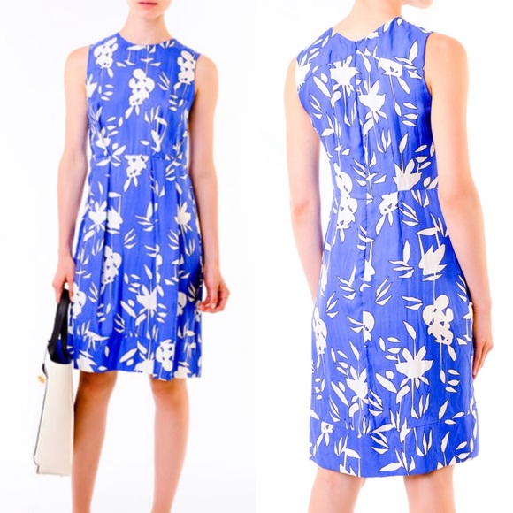 Marni Dresses & Skirts - Marni Silk Blue White Floral Sleeveless Dress